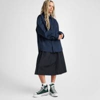 کتونی کانورس آل استار Chuck Taylor All Star Lift لژدار سرمه‌ای زنانه اورجینال