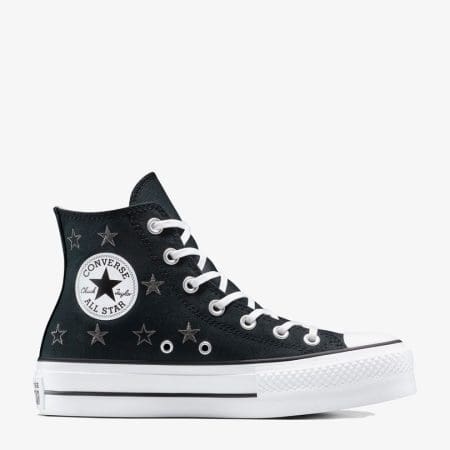 کتونی کانورس آل استار Chuck Taylor All Star Lift لژدار مشکی زنانه اورجینال