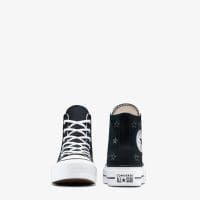 کتونی کانورس آل استار Chuck Taylor All Star Lift لژدار مشکی زنانه اورجینال