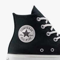 کتونی کانورس آل استار Chuck Taylor All Star Lift لژدار مشکی گلدار زنانه اورجینال