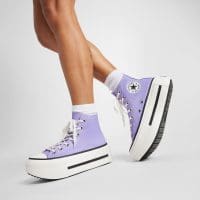 کتونی کانورس آل استار Chuck Taylor All Star Lift Double Stack بنفش مردانه و زنانه اورجینال