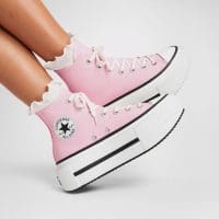 کتونی کانورس آل استار Chuck Taylor All Star Lift Double Stack صورتی مردانه و زنانه اورجینال