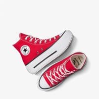 کتونی کانورس آل استار Chuck Taylor All Star Lift Double Stack لژدار قرمز مردانه و زنانه اورجینال