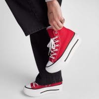 کتونی کانورس آل استار Chuck Taylor All Star Lift Double Stack لژدار قرمز مردانه و زنانه اورجینال