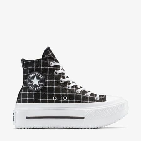 کتونی کانورس آل استار Chuck Taylor All Star Lift Double Stack مشکی زنانه اورجینال