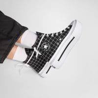 کتونی کانورس آل استار Chuck Taylor All Star Lift Double Stack مشکی زنانه اورجینال