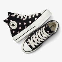 کتونی کانورس آل استار Chuck Taylor All Star Lift Polka Dots مشکی لژدار زنانه اورجینال