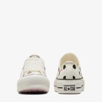 کتونی کانورس آل استار Chuck Taylor All Star Lift Polka Dots کرم لژدار زنانه اورجینال