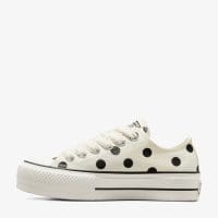 کتونی کانورس آل استار Chuck Taylor All Star Lift Polka Dots کرم لژدار زنانه اورجینال