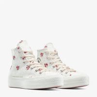 کتونی کانورس آل استار Chuck Taylor All Star Lift Rose Cross Stitch سفید زنانه لژدار اورجینال