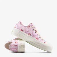 کتونی کانورس آل استار Chuck Taylor All Star Lift Rose Cross Stitch صورتی زنانه لژدار اورجینال