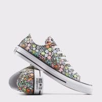 کتونی کانورس آل استار Chuck Taylor All Star Mini Flowers آبی مردانه و زنانه اورجینال