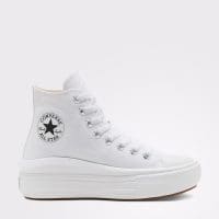 کتونی کانورس آل استار Chuck Taylor All Star Move سفید لژدار مردانه و زنانه اورجینال