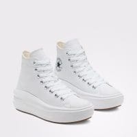 کتونی کانورس آل استار Chuck Taylor All Star Move سفید لژدار مردانه و زنانه اورجینال