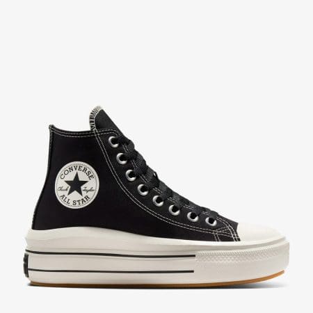 کتونی کانورس آل استار Chuck Taylor All Star Move Platform مشکی زنانه لژدار اورجینال