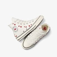 کتونی کانورس آل استار Chuck Taylor All Star Valentine’s Day Roses سفید زنانه اورجینال