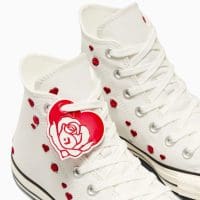 کتونی کانورس آل استار Chuck Taylor All Star Valentine’s Day Roses سفید زنانه اورجینال