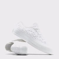 کتونی کانورس آل استار Chuck Taylor All Star Woven سفید زنانه اورجینال
