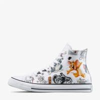 کتونی کانورس آل استار Chuck Taylor All Star x Tom & Jerry سفید مردانه و زنانه اورجینال