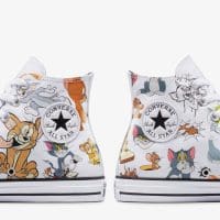 کتونی کانورس آل استار Chuck Taylor All Star x Tom & Jerry سفید مردانه و زنانه اورجینال