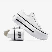 کتونی کانورس آل استار Chuck Taylor Lift Double Stack لژدار سفید مردانه و زنانه اورجینال