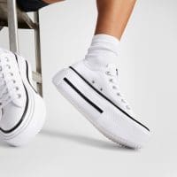 کتونی کانورس آل استار Chuck Taylor Lift Double Stack لژدار سفید مردانه و زنانه اورجینال