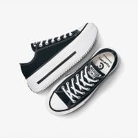 کتونی کانورس آل استار Chuck Taylor Lift Double Stack لژدار مشکی مردانه و زنانه اورجینال