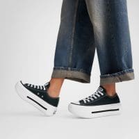 کتونی کانورس آل استار Chuck Taylor Lift Double Stack لژدار مشکی مردانه و زنانه اورجینال