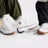 کتونی کانورس آل استار Run Star Hike سفید لژدار مردانه و زنانه اورجینال