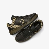 کتونی کانورس Weapon Leopard Print Pony Hair مشکی چرمی مردانه و زنانه اورجینال