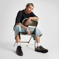 کتونی کانورس Weapon Leopard Print Pony Hair مشکی چرمی مردانه و زنانه اورجینال