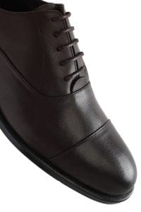 کفش رسمی مردانه قهوه‌ای چرمی بنددار دری مد