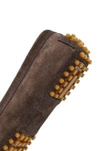 کفش لوفر زنانه خاکستری جیر بنددار دری مد