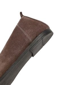 کفش لوفر زنانه خاکستری جیر بنددار دری مد