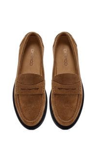 کفش لوفر زنانه خاکستری جیر دری مد