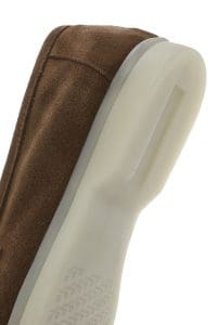 کفش لوفر زنانه خاکی جیر با اکسسوری دری مد