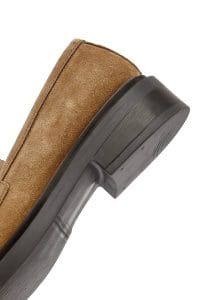 کفش لوفر زنانه خاکی جیر بنددار دری مد