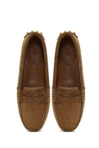 کفش لوفر زنانه خاکی جیر دری مد