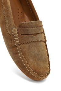 کفش لوفر زنانه خاکی جیر دری مد