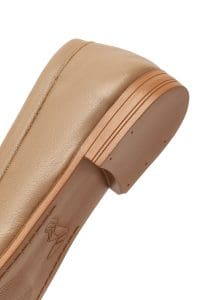 کفش لوفر زنانه صورتی چرمی بنددار دری مد