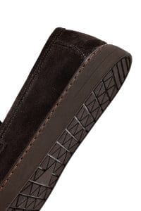 کفش لوفر زنانه قهوه‌ای جیر بنددار دری مد