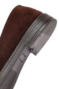 کفش لوفر زنانه قهوه‌ای جیر بنددار دری مد