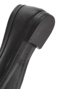 کفش لوفر زنانه مشکی چرمی بنددار دری مد