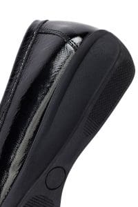 کفش لوفر زنانه مشکی چرمی بنددار دری مد