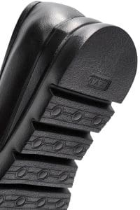 کفش لوفر زنانه مشکی چرمی بنددار راحتی دری مد