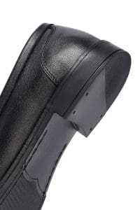 کفش لوفر زنانه مشکی چرمی دری مد