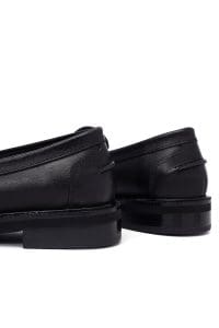 کفش لوفر زنانه مشکی چرمی دری مد