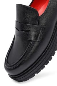 کفش لوفر زنانه مشکی چرمی دری مد