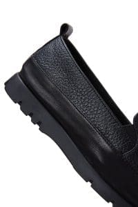 کفش لوفر زنانه مشکی چرمی راحتی دری مد