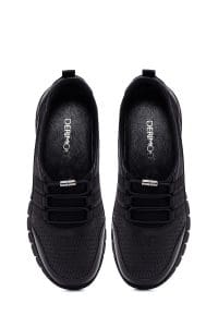 کفش لوفر زنانه مشکی چرمی راحتی دری مد